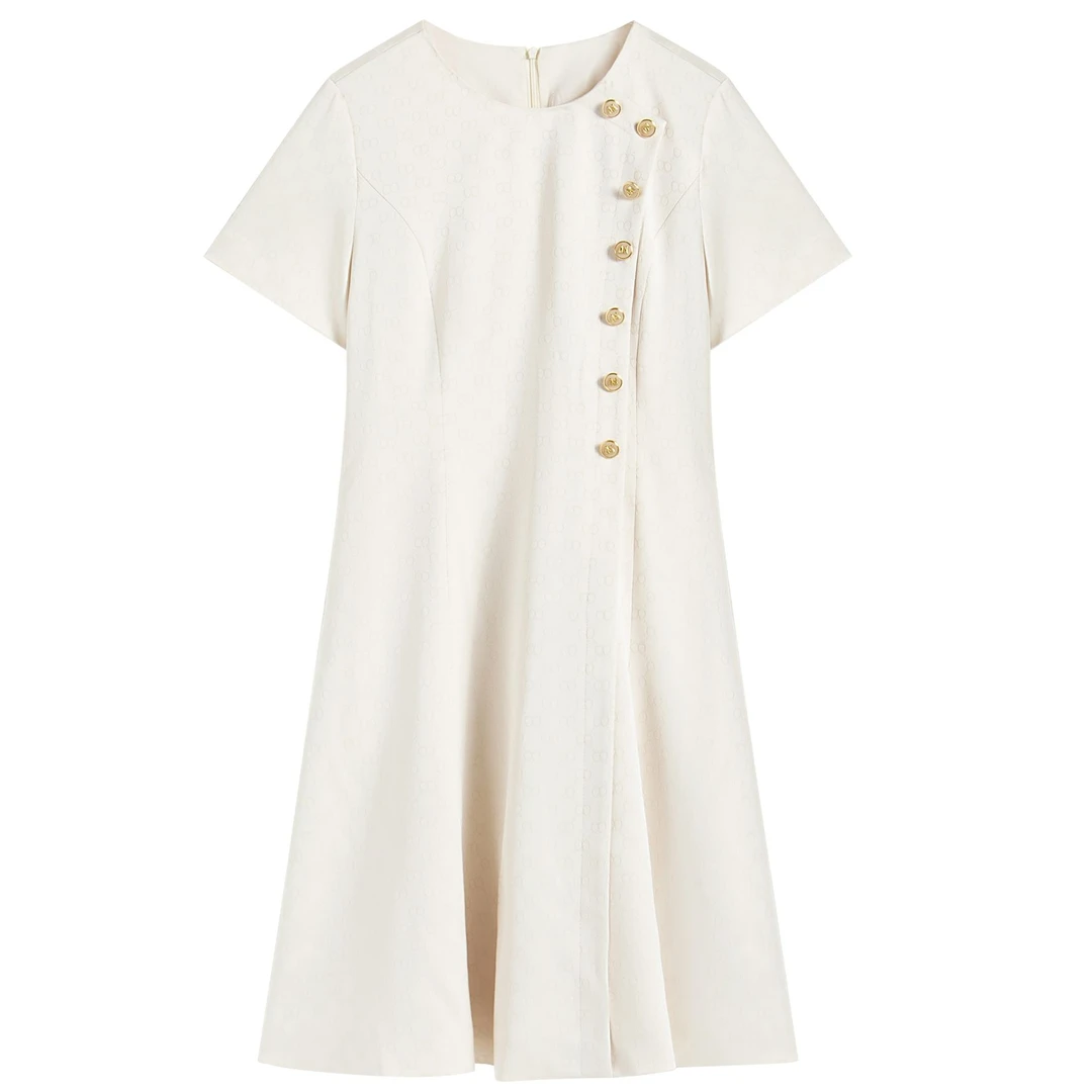 【粉丝专属】夏季时尚休闲高端名媛修身短袖连衣裙