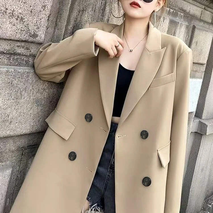 【特价】中长款女士西装风衣外套高级感法式显瘦气质百搭休闲6C757