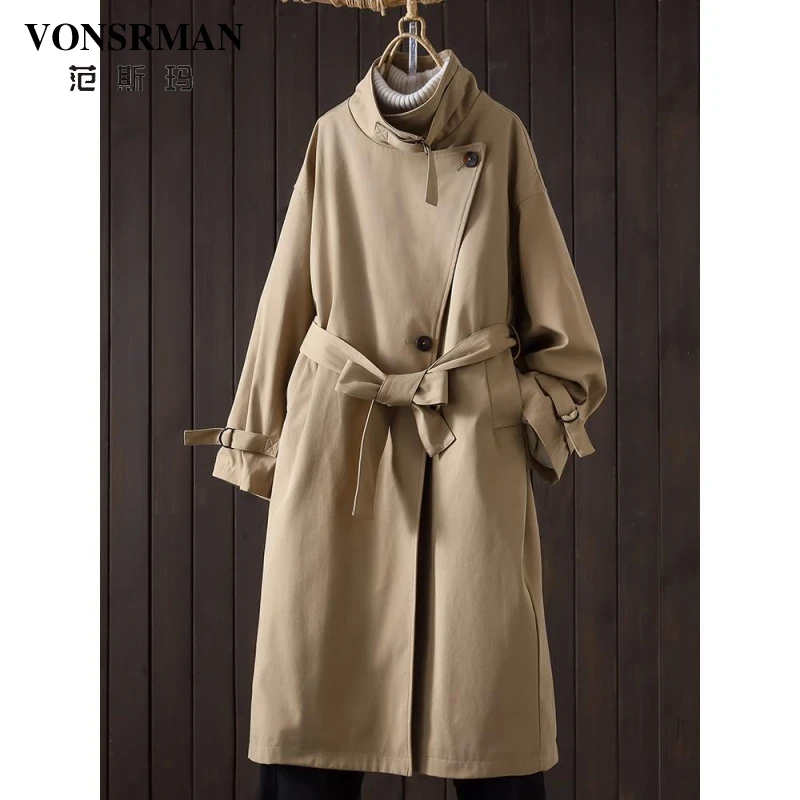 风衣羽绒服女士英伦风大衣长款过膝2025新款90白鸭绒外套时尚百搭