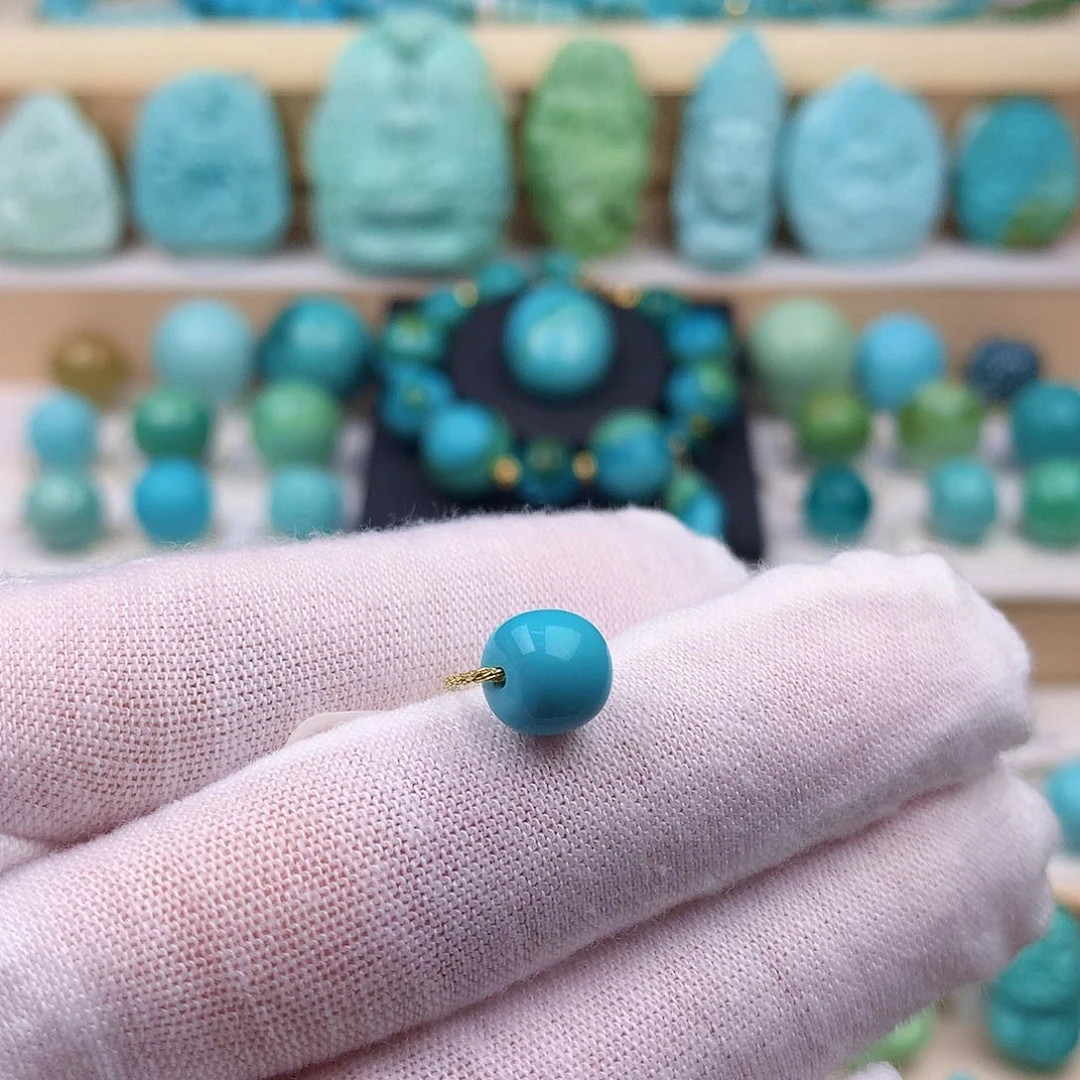 未镶嵌绿松石珠宝奇石卡7.8