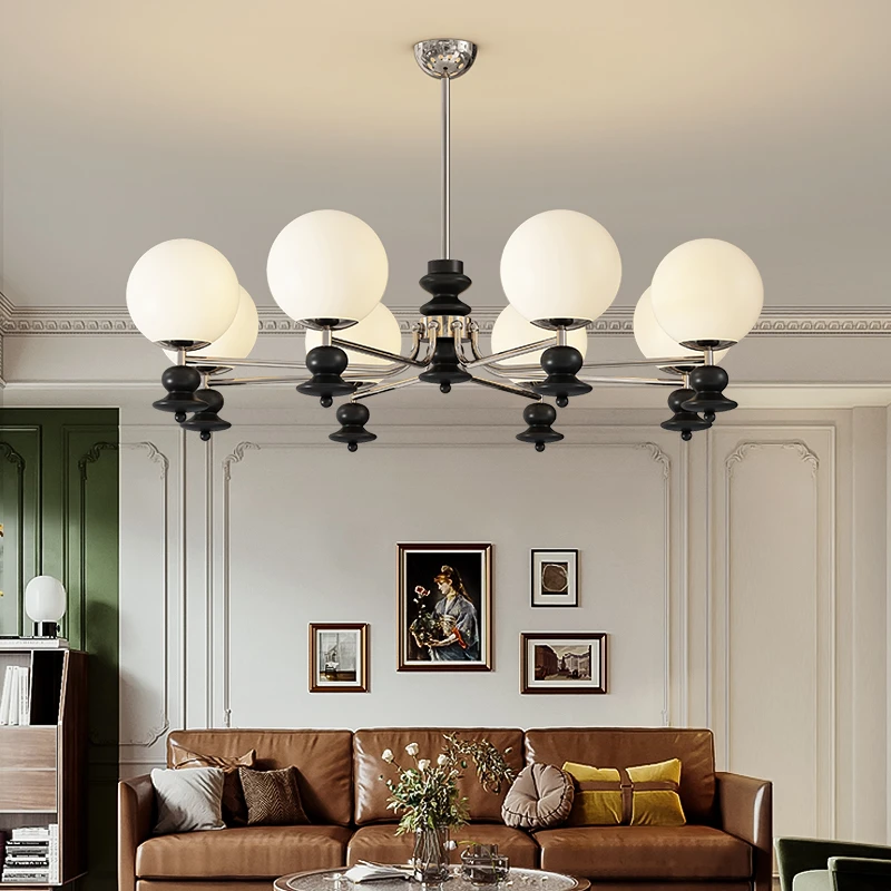 法式中古魔豆客厅灯复古卧室房间吊灯个性主灯高级感新款灯具大气