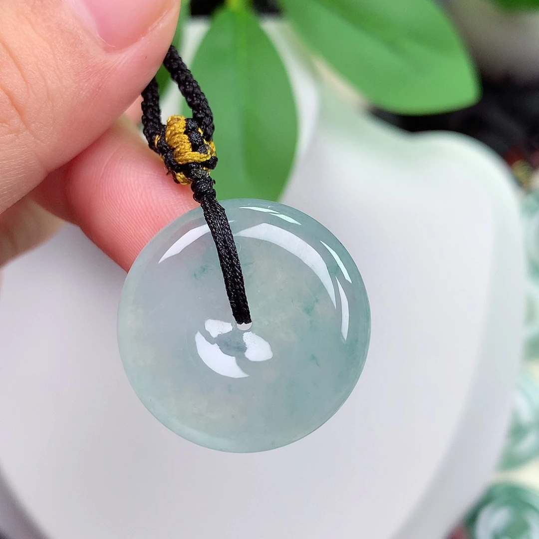 颈饰未镶嵌翡翠平安扣 25.3x5.8mm