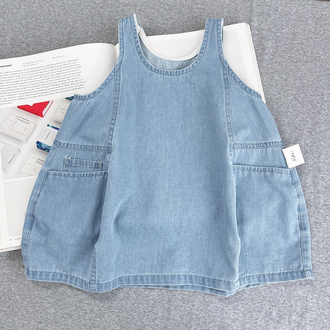 【牛仔背心裙 小乐妈咪】婴儿童宝宝女童吊带裙1岁3个月春夏E2
