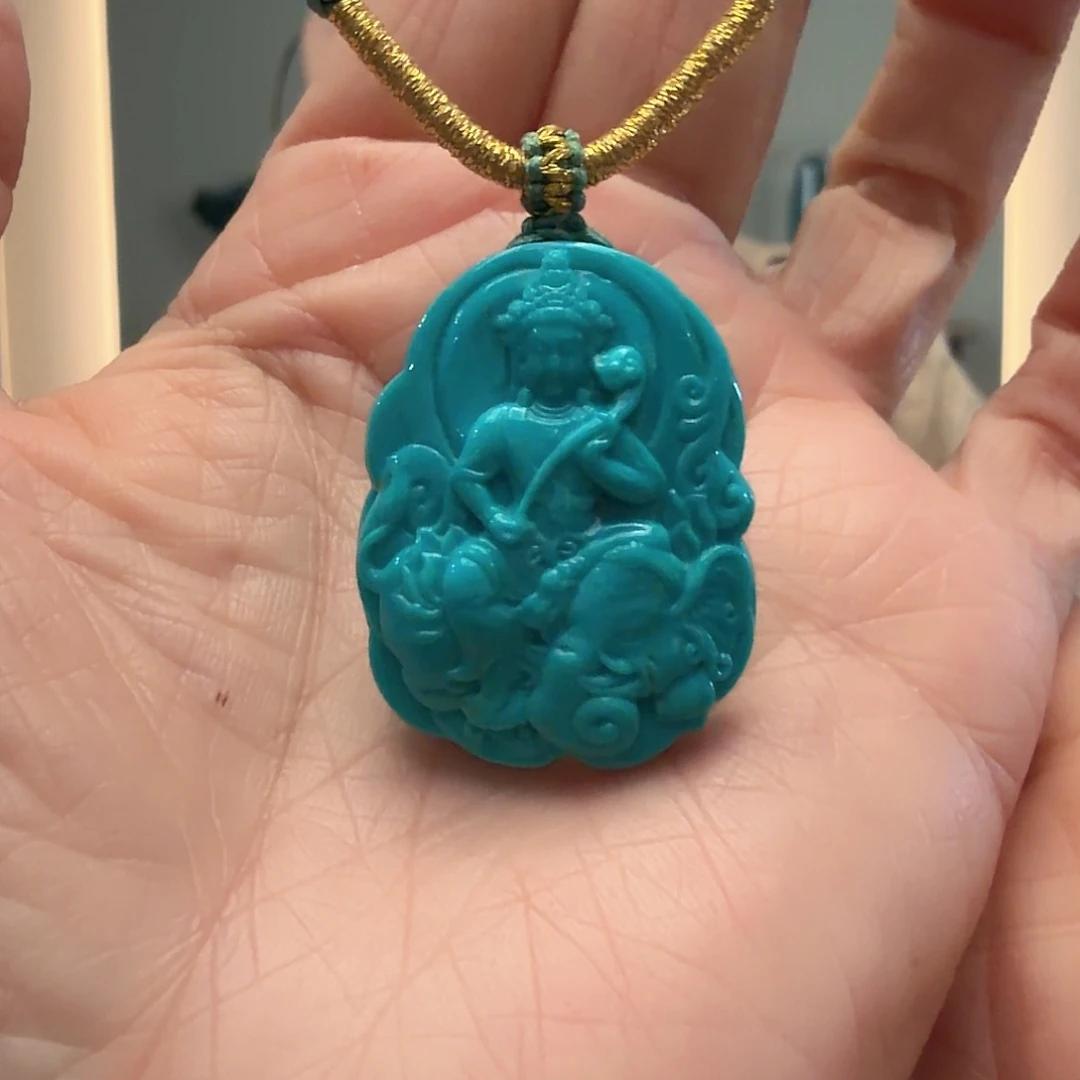 @***蓉绿松石未镶嵌颈饰