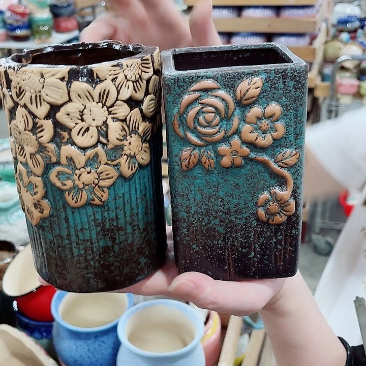 有孔，凑10元包邮陶瓷花盆发货！