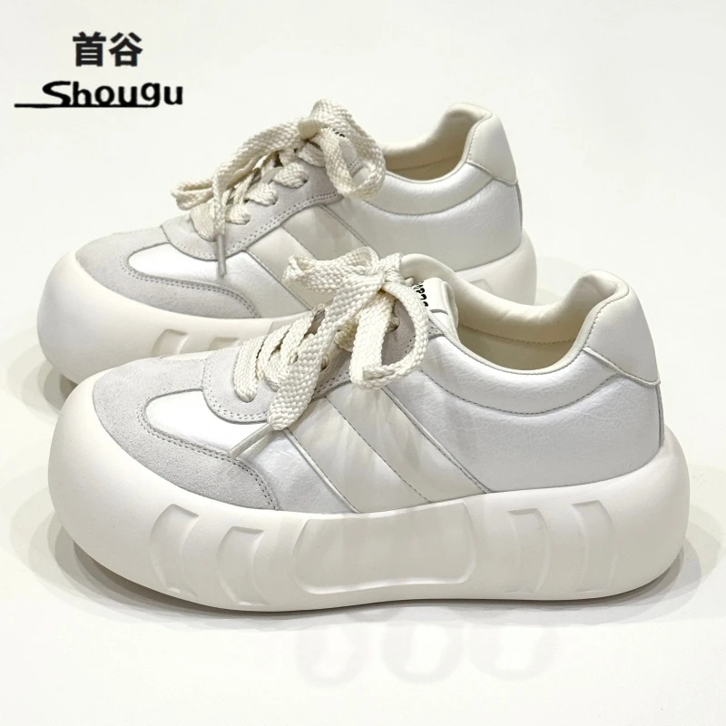 shougu/首谷丑萌大头鞋厚底小白鞋女2026新款爆款超好看百搭板鞋