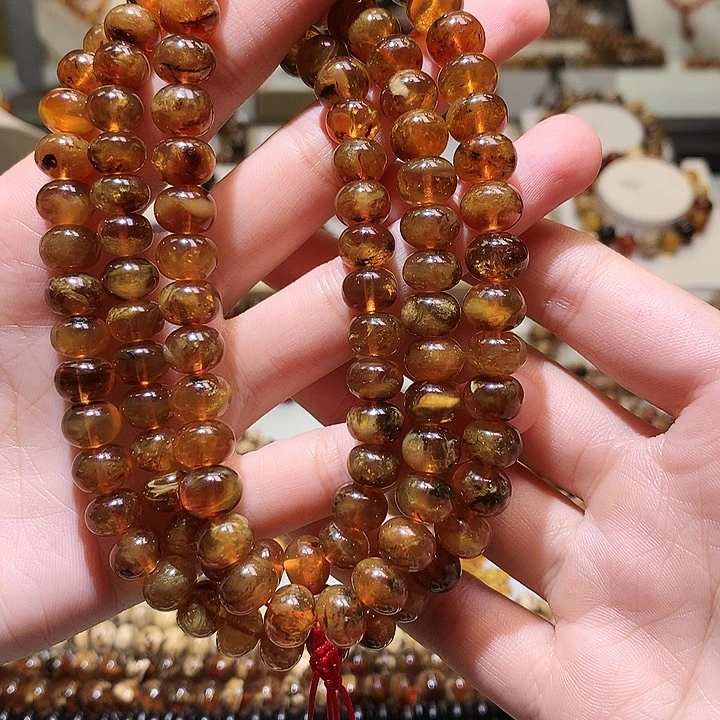 琥珀裸石未镶嵌7*7抚顺琥珀