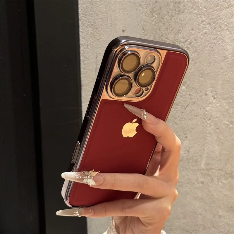 数码配件高级感全包素皮纹适用iPhone17/手机壳17pro纯色16磨砂15