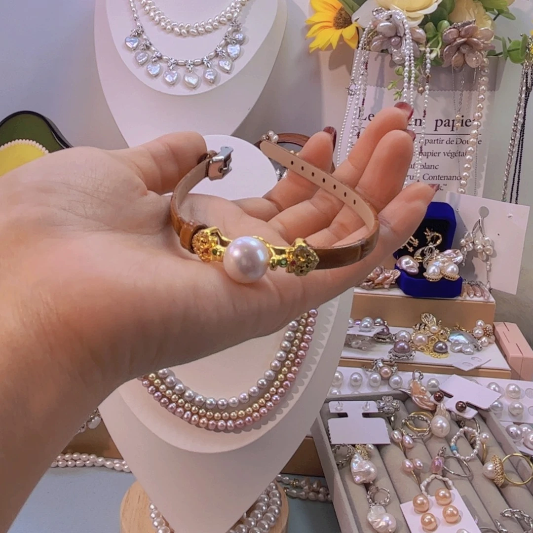 手链银S925镶嵌烟晶