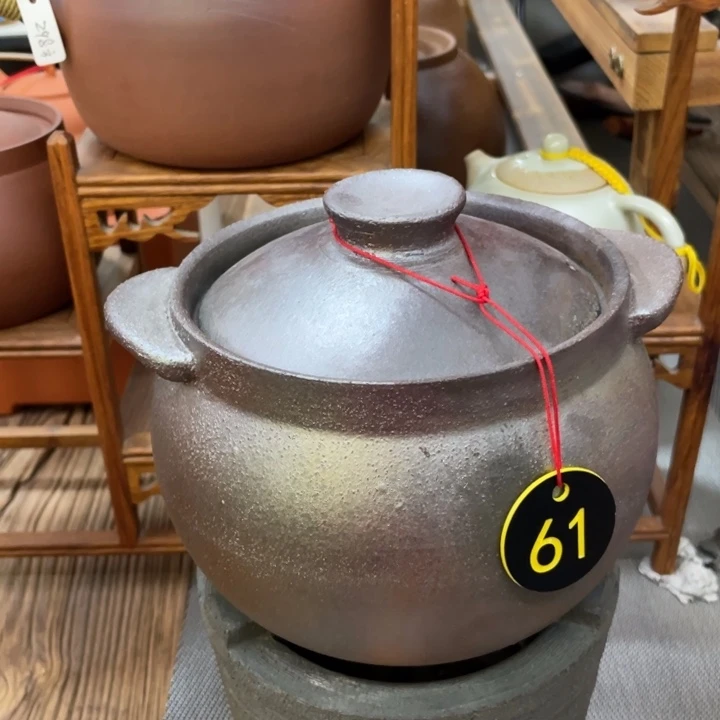 一***虎东凤烧黑色小砂锅