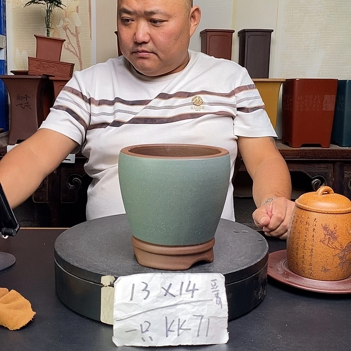 紫砂花盆货号一只KK71
