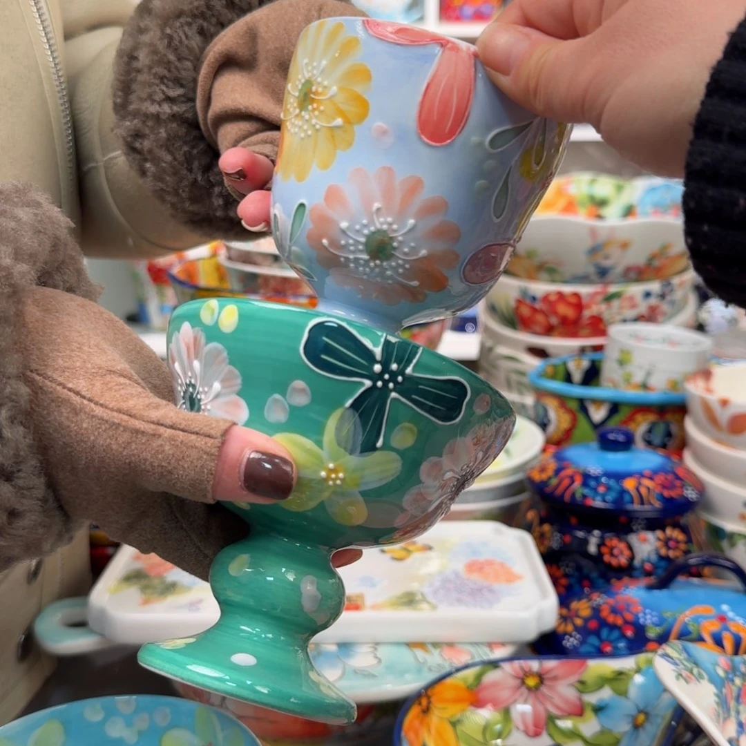 瓷甜品杯2只看图