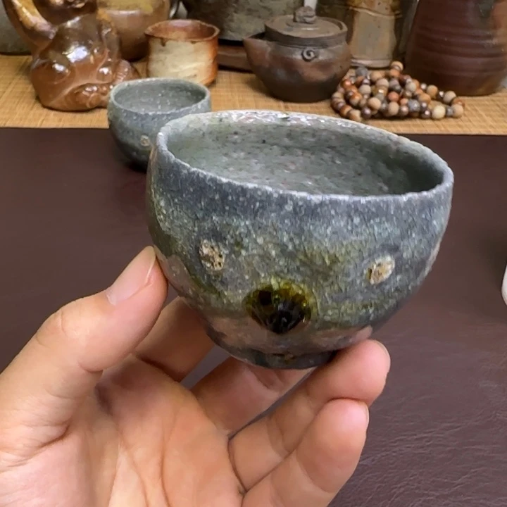 备前烧 柴冈佑太 秘色主人杯