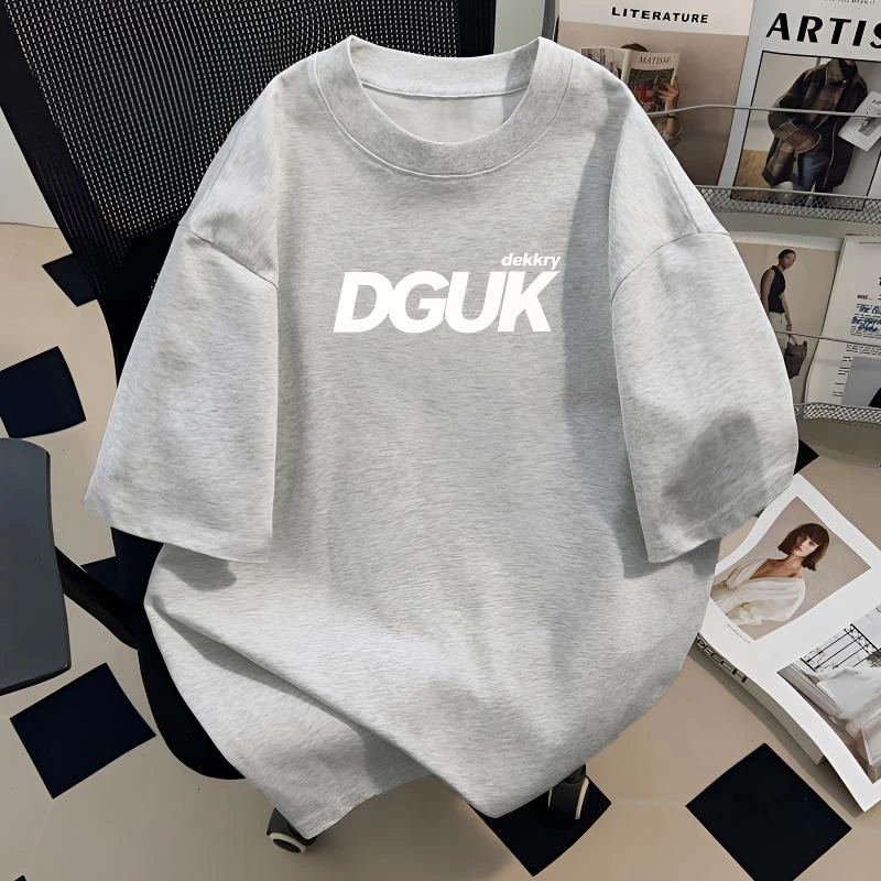 jtrt潮牌美式字母设计感纯棉短袖t恤男女夏季款圆领休闲百搭上衣