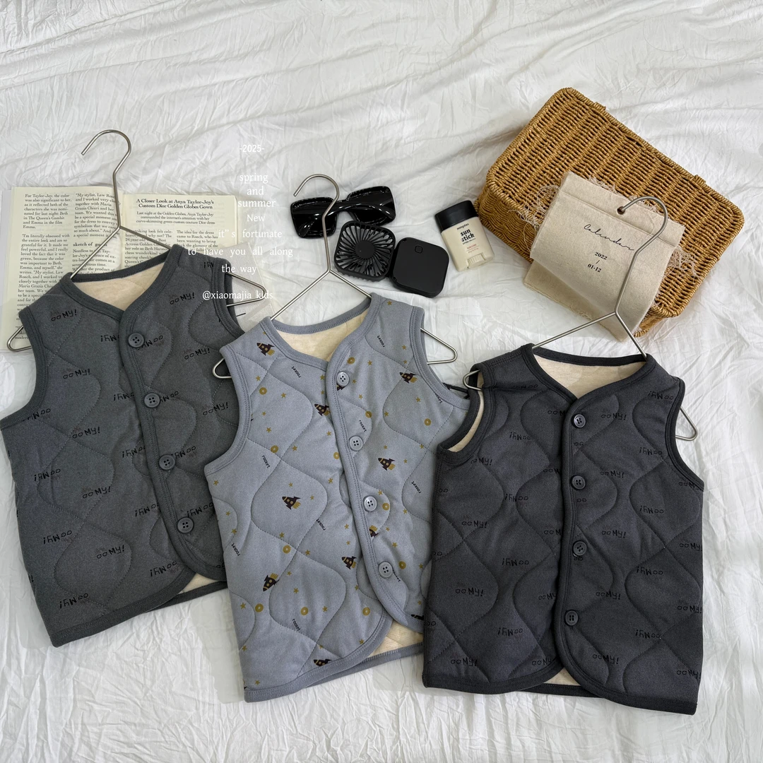 00冬季儿童保暖校服神器马甲TZH-7039韩版男童女童无袖外套