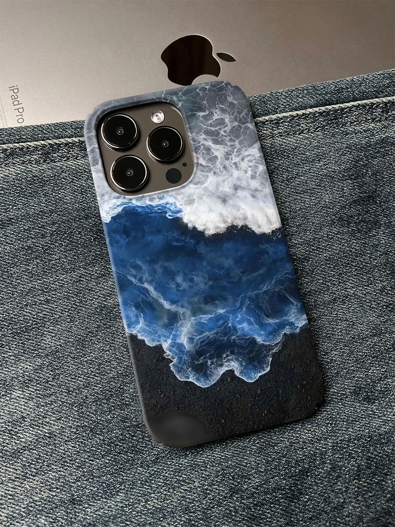 蓝白海水菲林手机壳适用于苹果16promax17华为荣耀vivo小米等