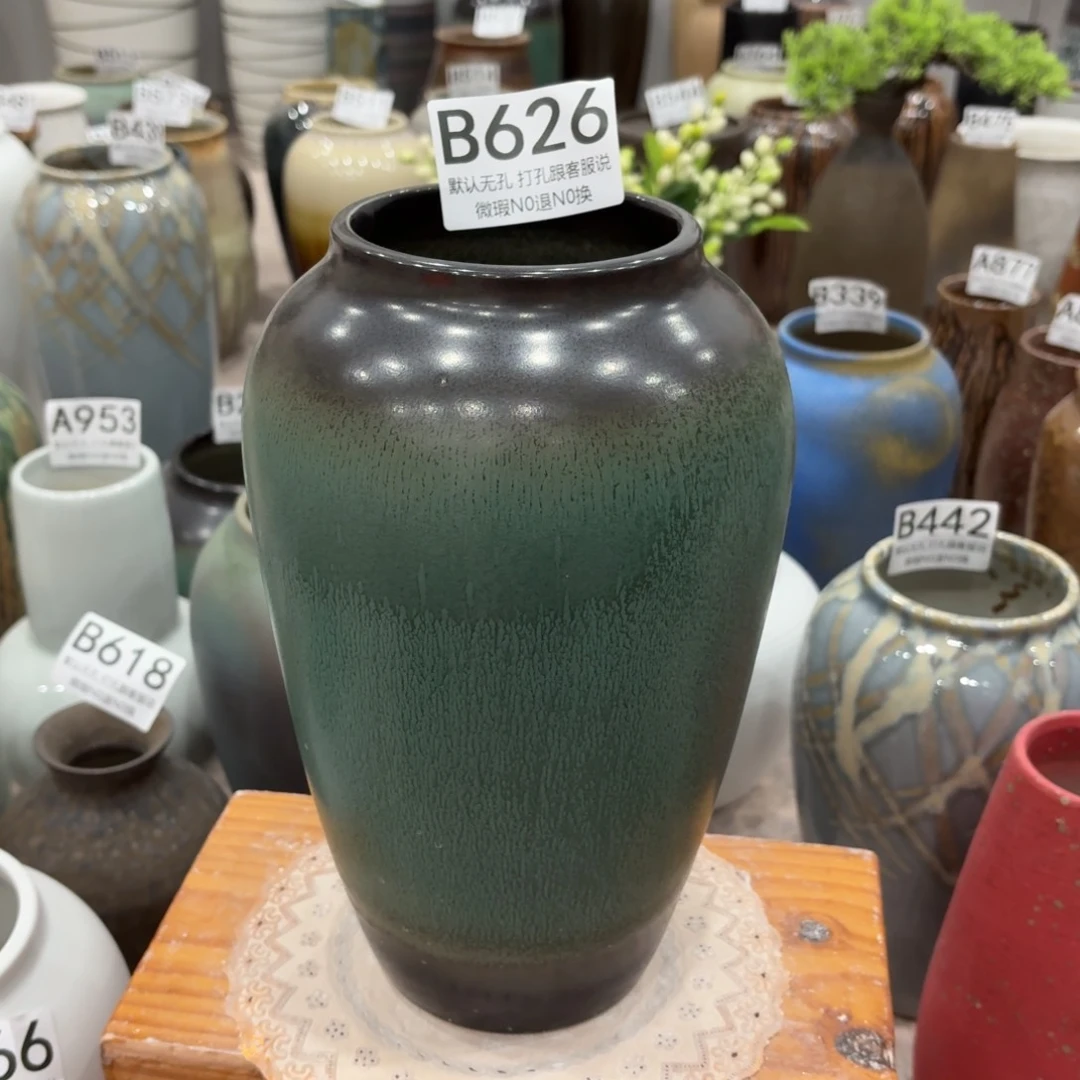 摆件瑕疵626 景德镇陶瓷花瓶高27口9.5