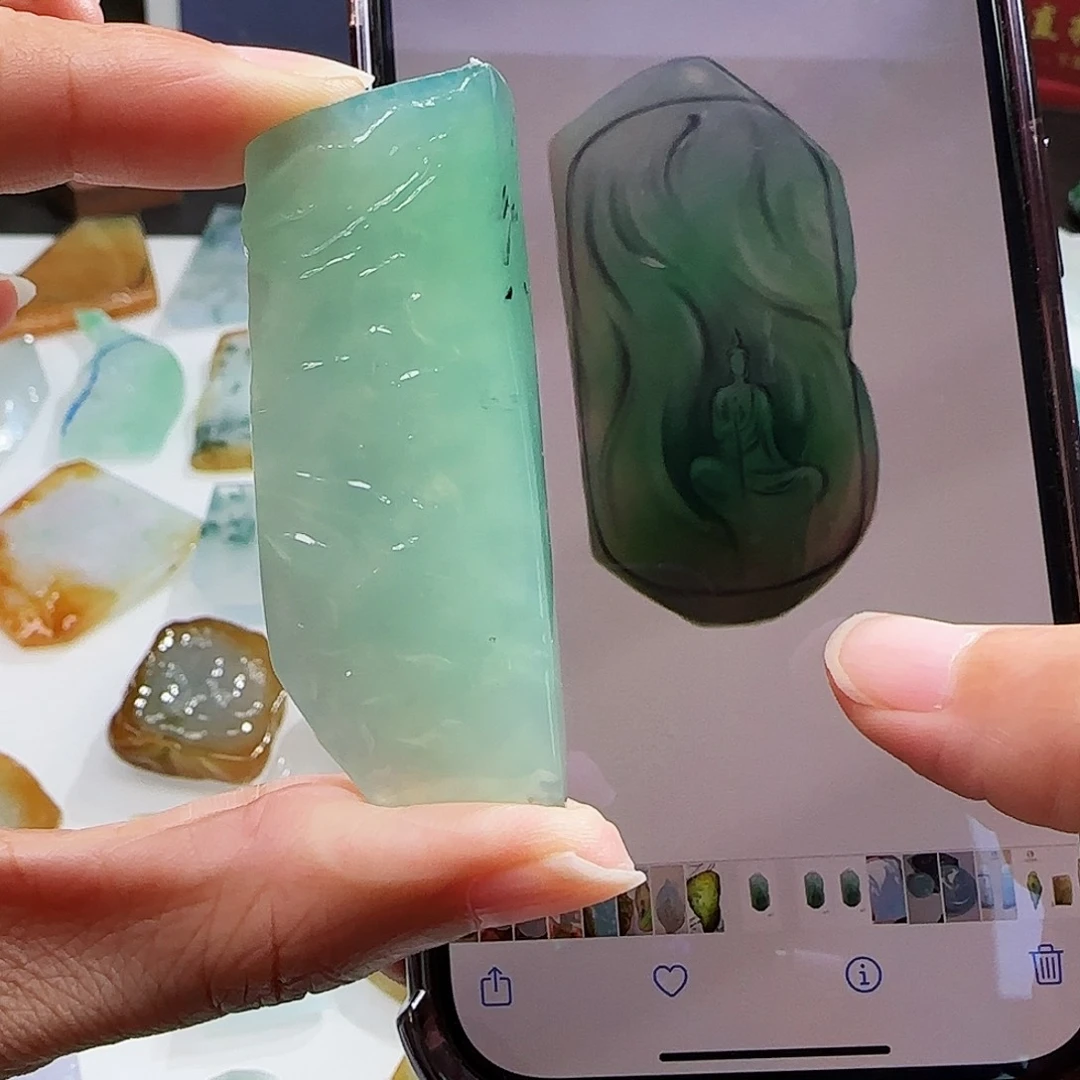 定制翡翠未镶嵌翡翠挂件包工
