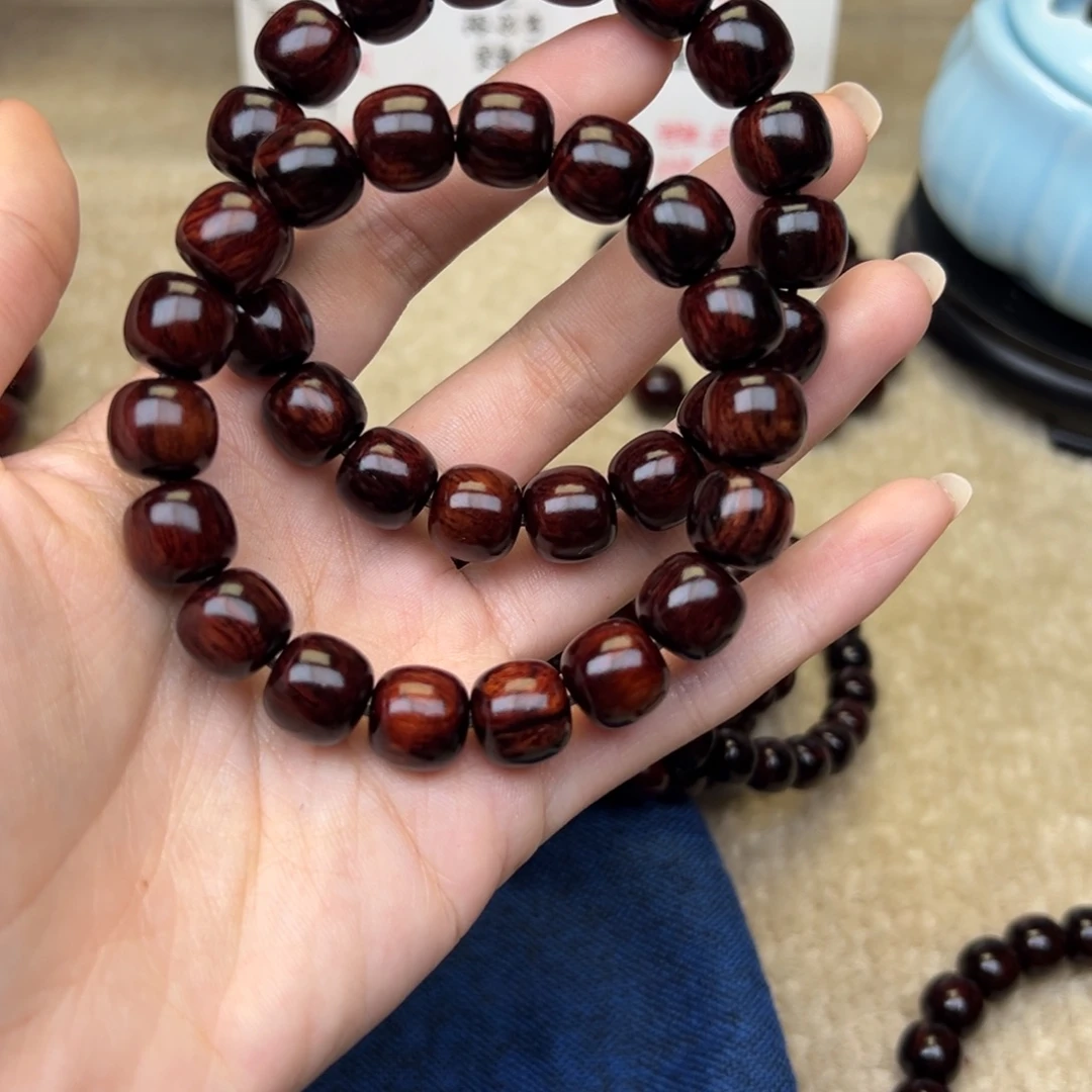 花梨木类手串/手链红降1112老型满油单圈（瑕疵）