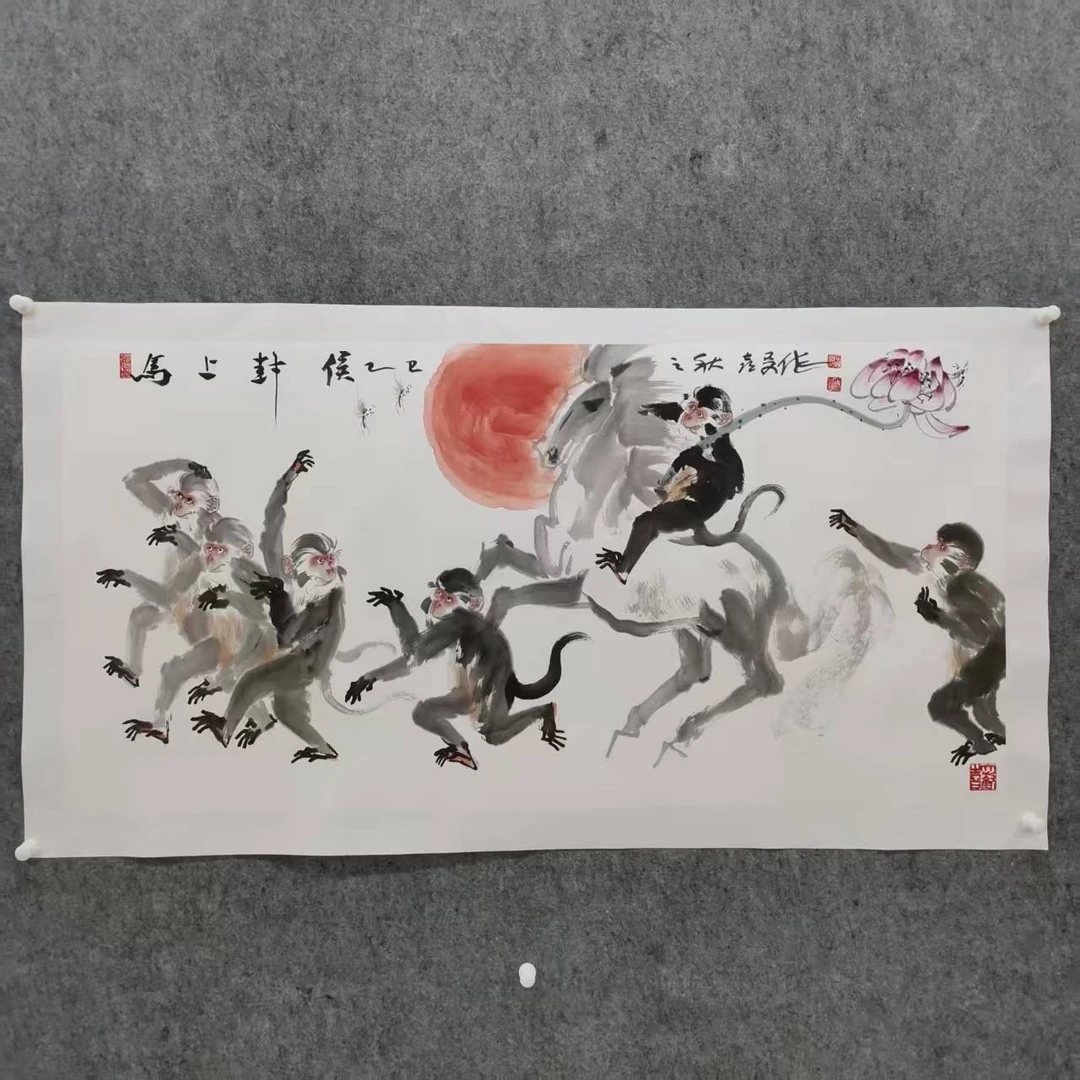 锦泉斋岳喜友亲笔手绘四尺国画作品yxy16