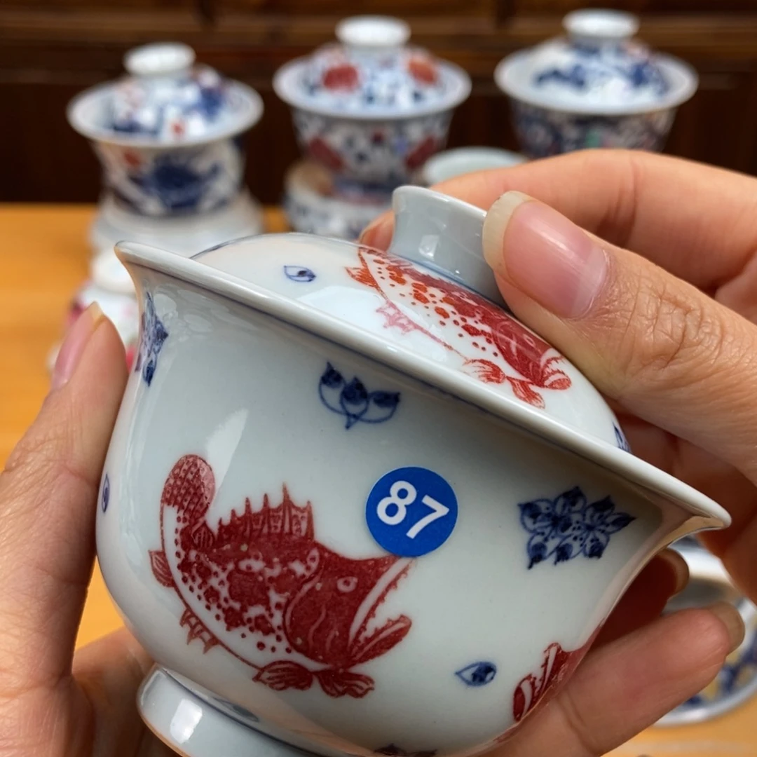 手绘现代茶具非古董