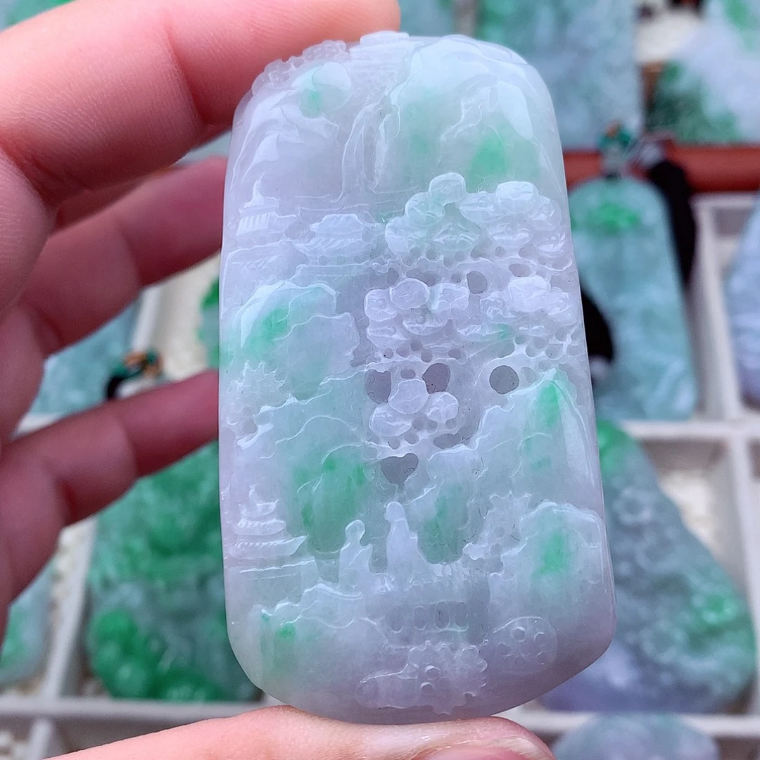 翡翠未镶嵌吊坠(不含链)