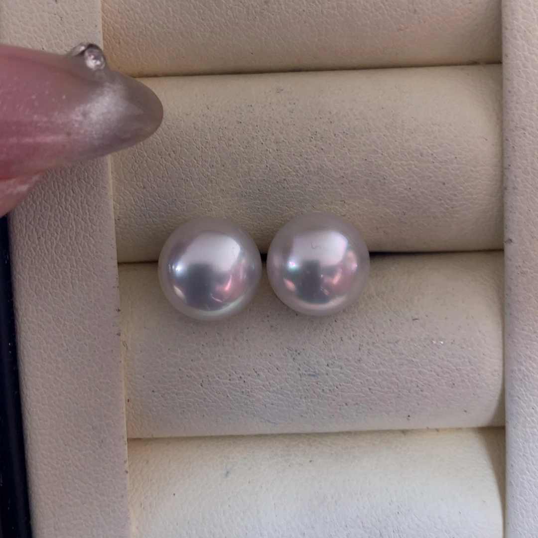 海水珍珠耳饰18K金镶嵌