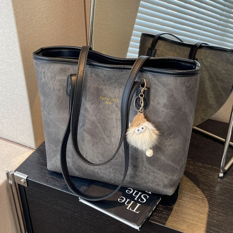 新款大学生上课通勤托特包时尚休闲单肩包大容量手提腋下包女T