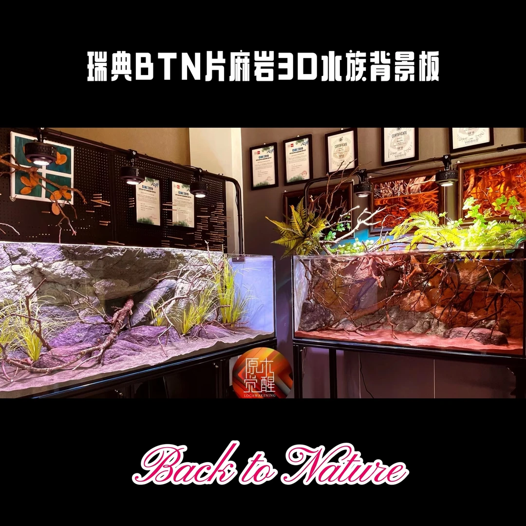瑞典BTN片麻岩3D水族背景板 Back to Nature 鱼缸内立体造景素材