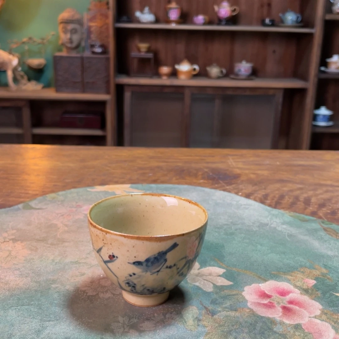 柴烧纯手工手绘陶瓷玛*