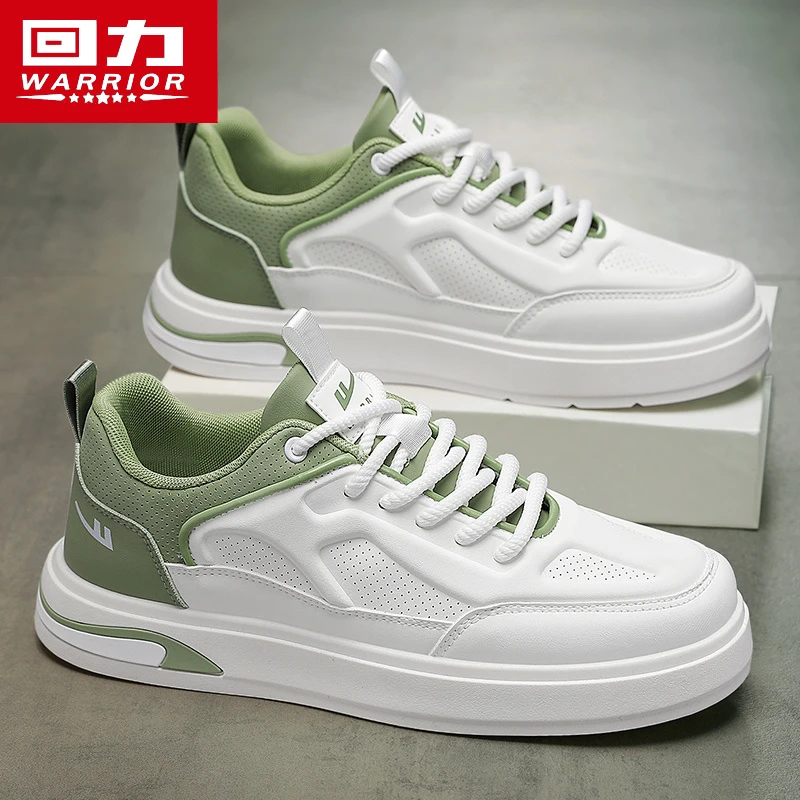 回力男鞋2025冬季新款皮面休闲板鞋低帮软底男士工作上班小白鞋子