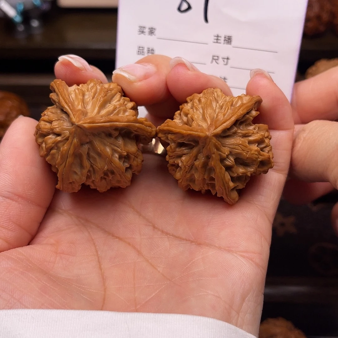 桃核吊坠盘山三棱38