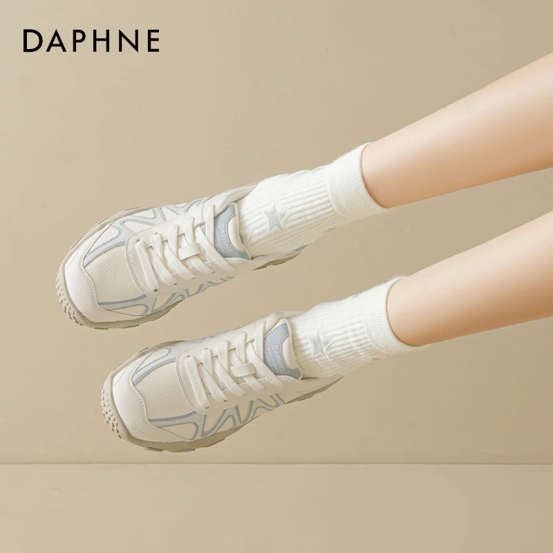 达芙妮经典德训鞋2025秋季新款超火网面透气女鞋运动休闲小白鞋