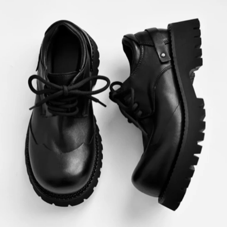 男士厚底翘头德比鞋增高休闲英伦风正装商务皮鞋