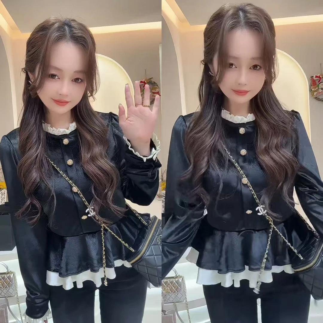 4118【窈窕淑女】月月自制轻奢风贵气上衣