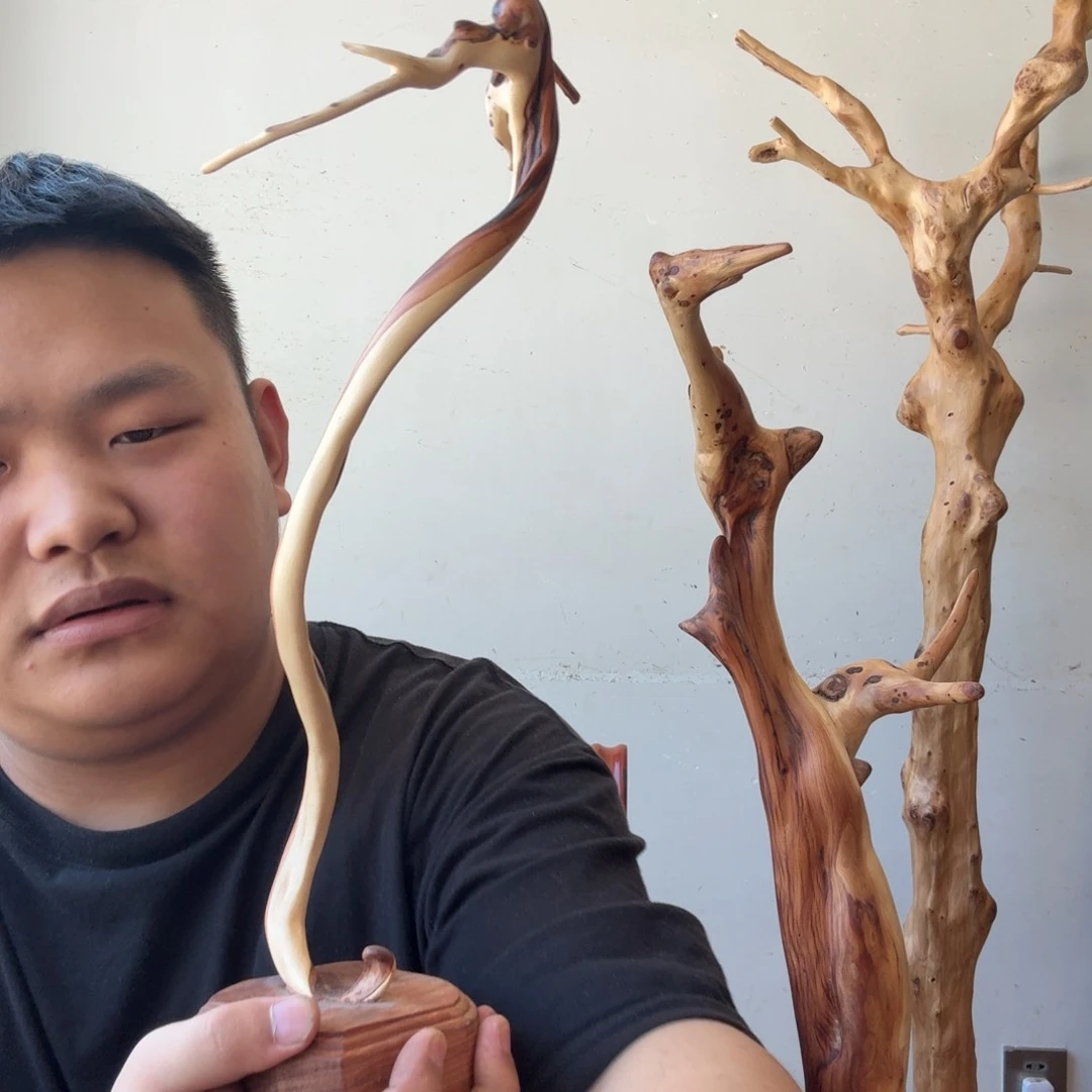 0***丘太行崖柏摆件上车