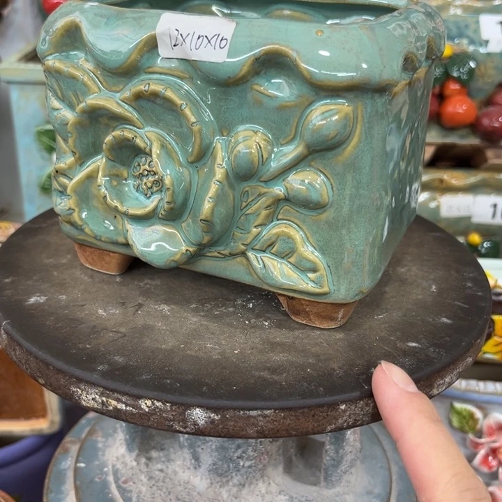 紫砂花盆粗陶材质多肉花盆