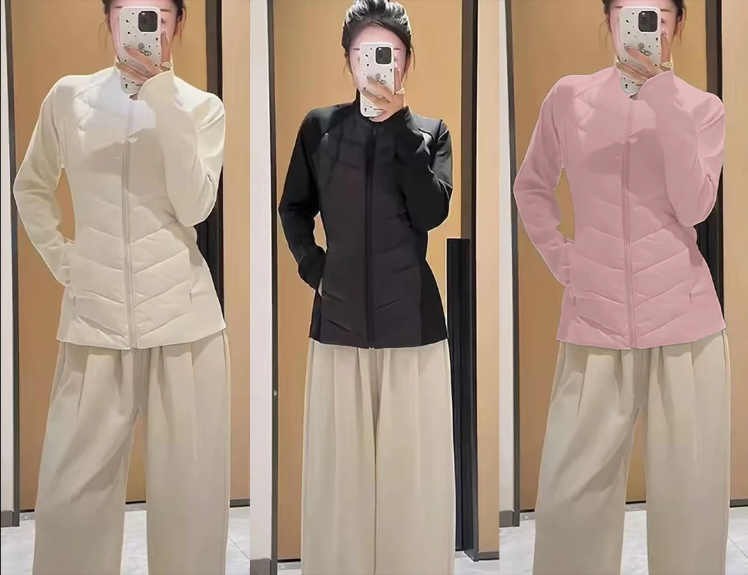 运动风拼接薄款修身显瘦立领短款外套纯色休闲时尚百搭女装