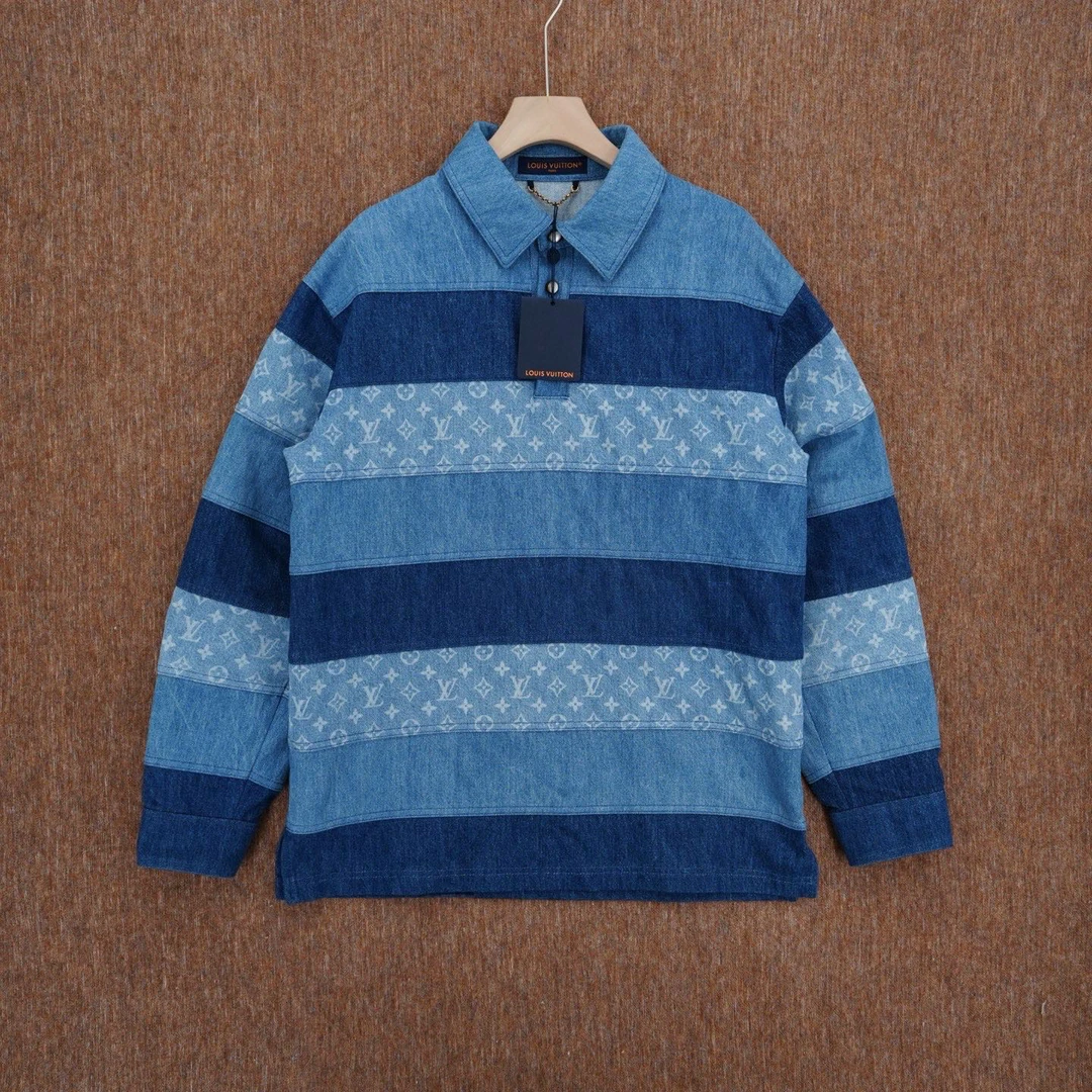 未使用 LouisVuitton/路易威登 葡萄籽奢潮/LV老花长袖Polo衫/S