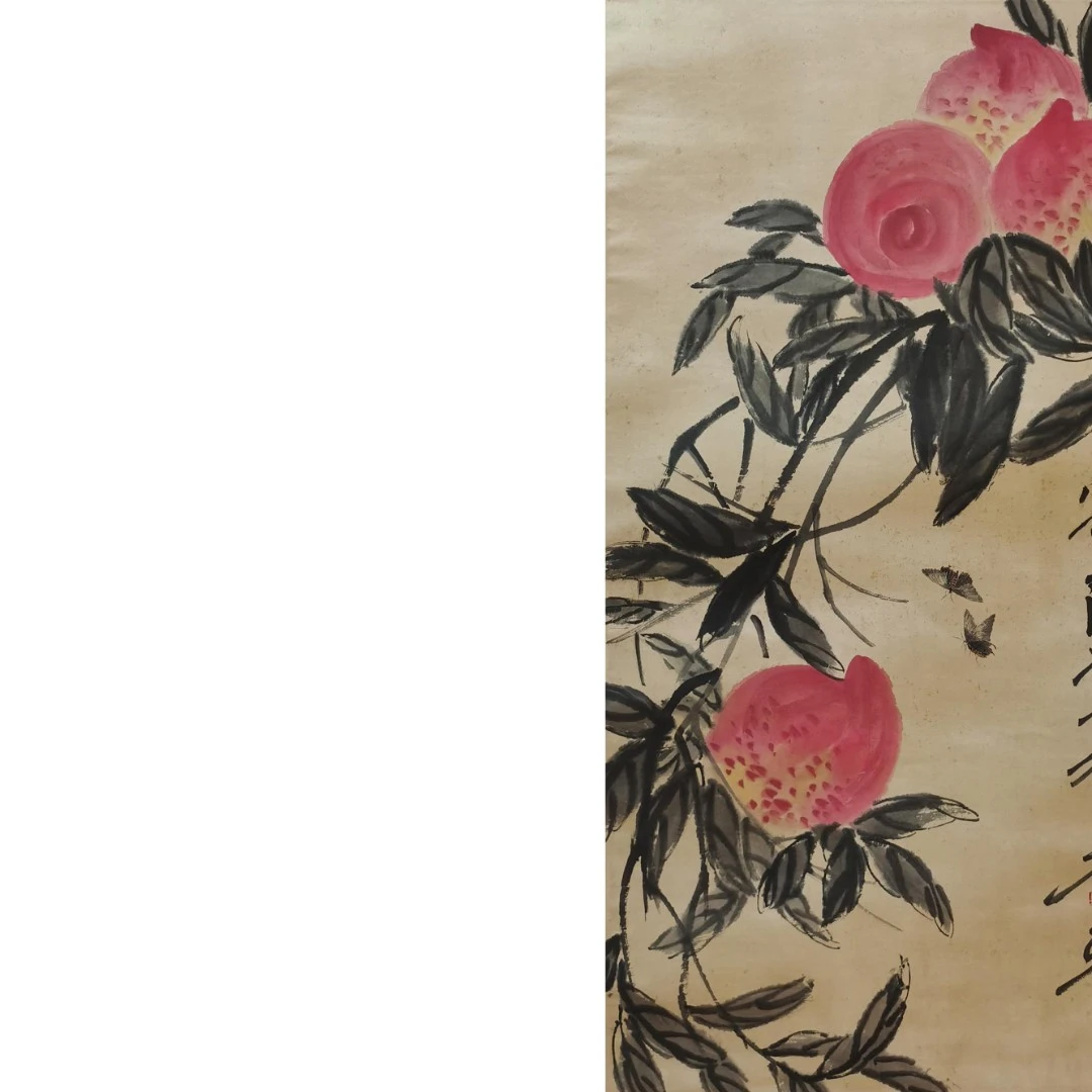 【辽拍】V250709-2-689《桃》（4.4平尺）纸本镜片 DD22