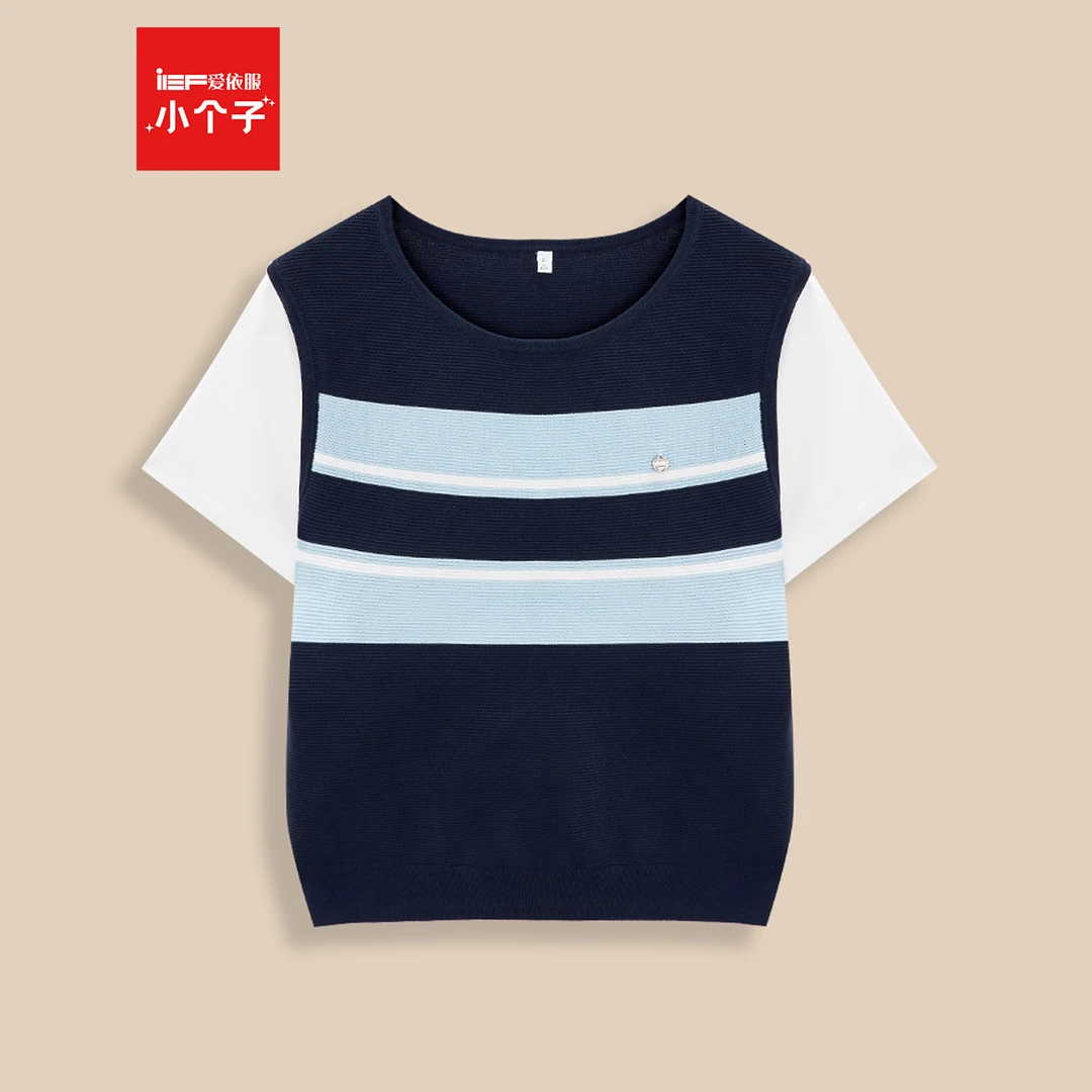 IEF/爱依服2025春夏新款韩版时尚通勤气质设计感百搭毛织上衣