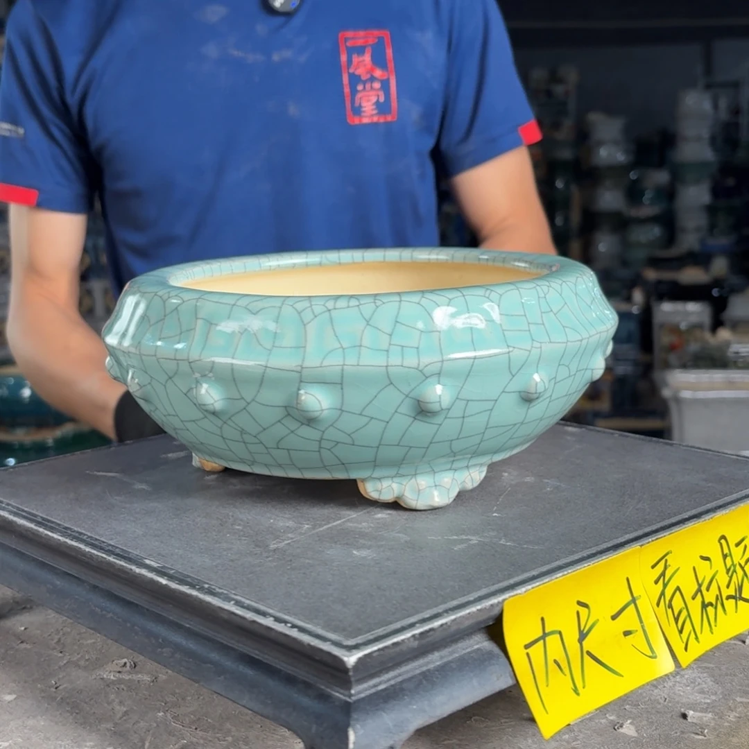 一风堂石湾花盆 内17*7微瑕