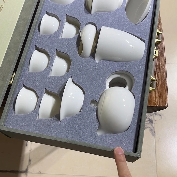 调***果陶德化白瓷礼盒套装