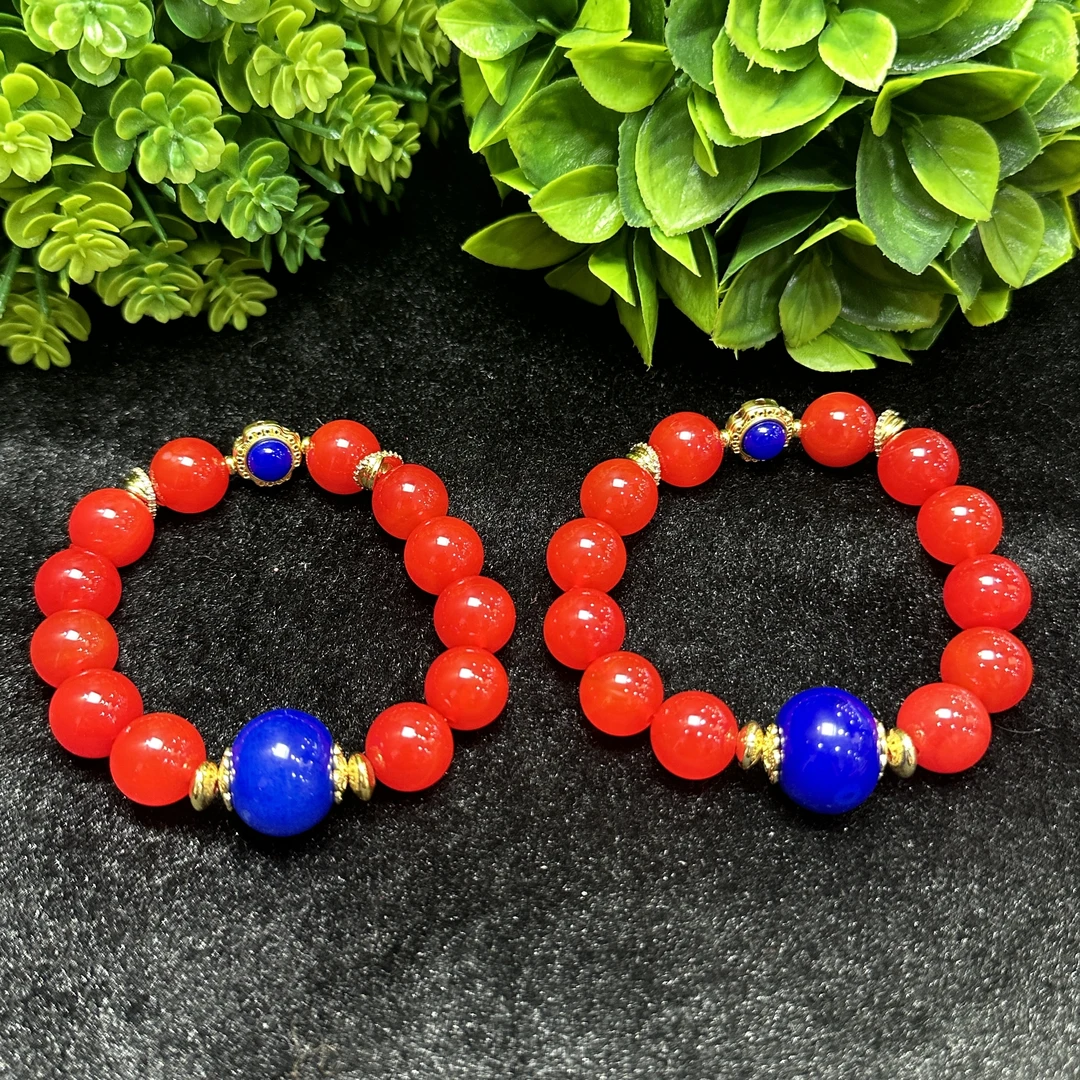 S7895赤桖金龙龙桖玛瑙红手串-多样性发货只发一件