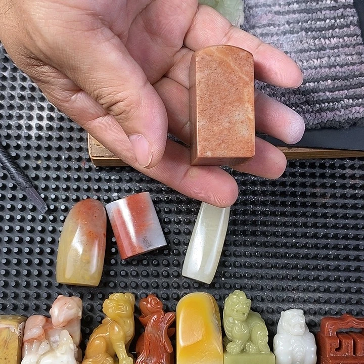 一***茶寿山石印石现场直播表演