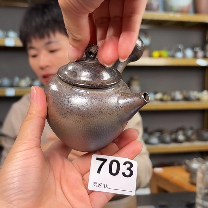 坭兴陶纯柴烧原矿泥料纯手工壶