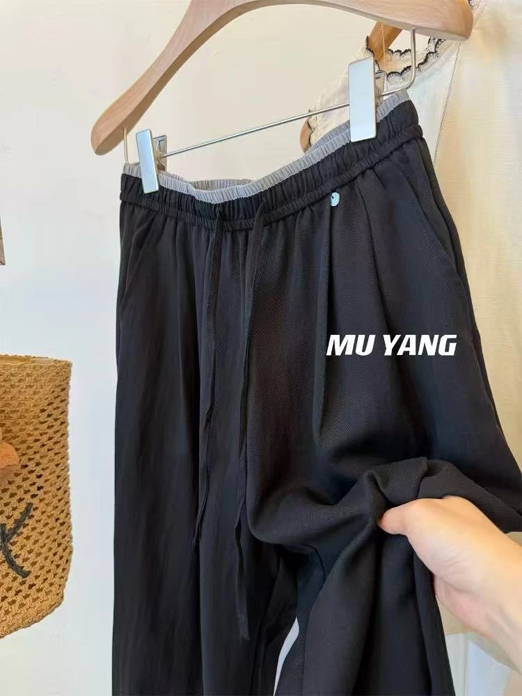 【NIANNIAN+】【K215】小标休闲裤阔腿宽松夏季显瘦薄款