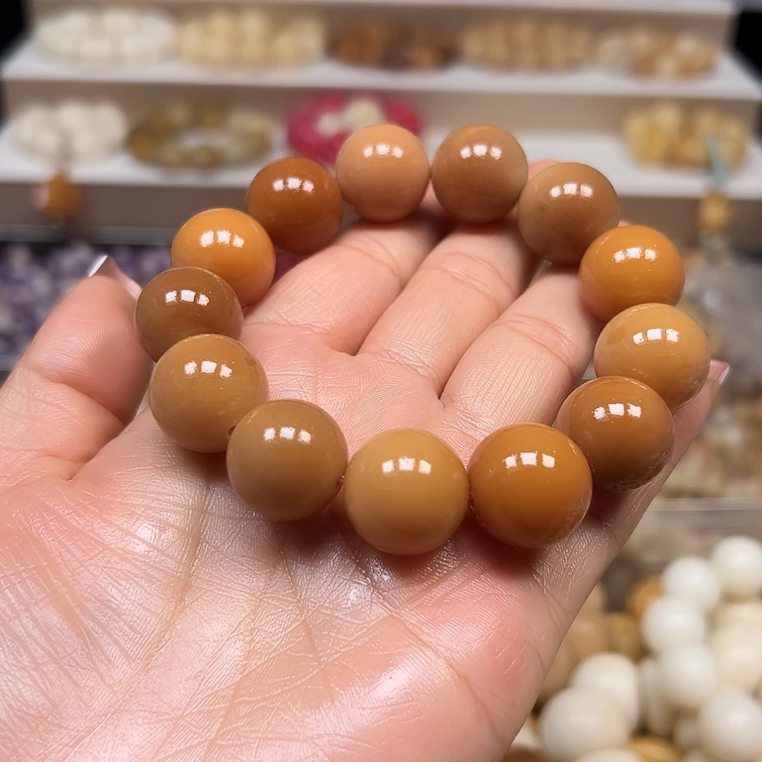 手串菩提根/象牙果微瑕卡18干枯玫瑰1条