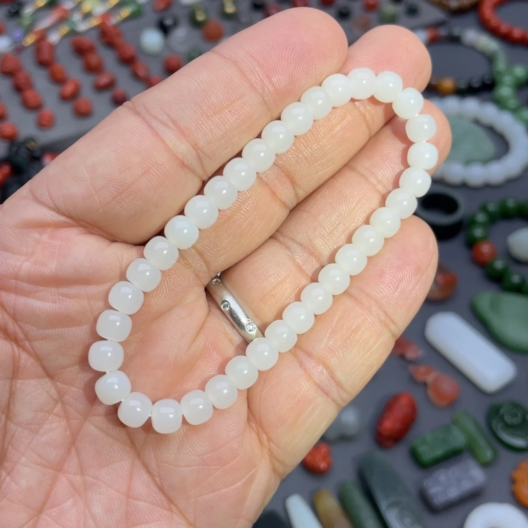 和田玉未镶嵌颈饰7*6mm