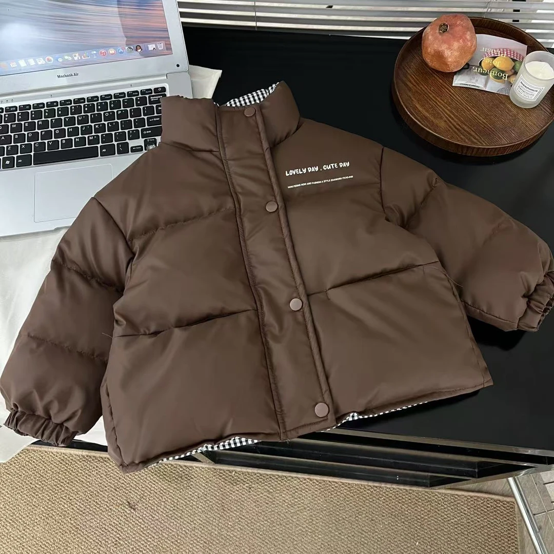 2024年秋冬新款儿童亮色双面穿外套百搭韩版时尚30337